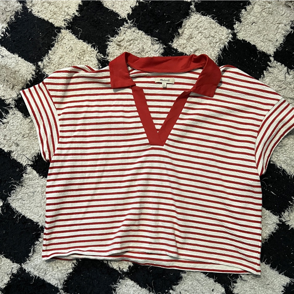 Madewell striped collared shirt